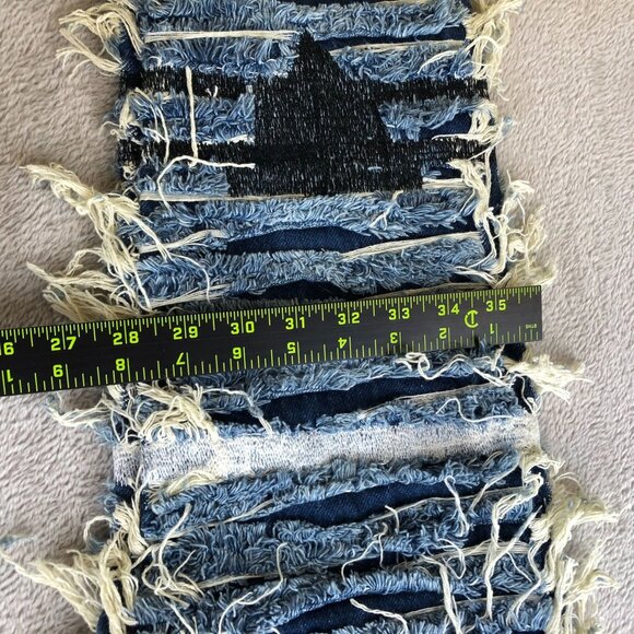 Mnml Men's Jeans Size 33 Distressed Frayed Denim Cotton Blue - Picture 6 of 16